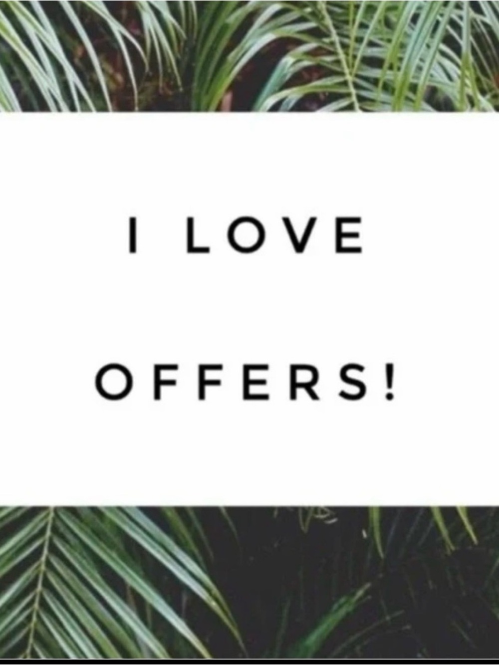 Zara Graphic Palm Print Sign - White & Green